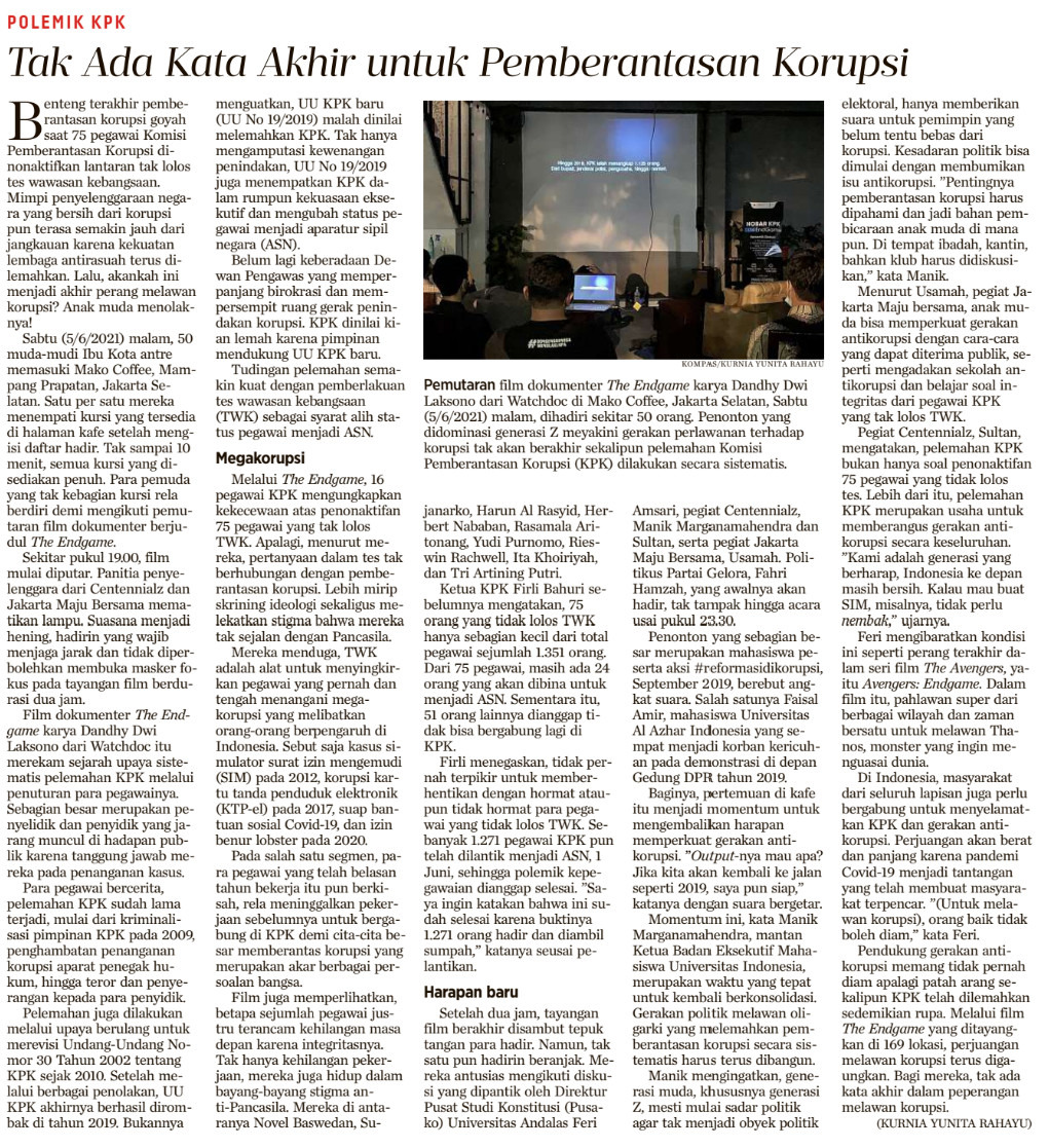 Dandhy_Laksono's tweet photo. Film, buku, lagu, atau jurnalisme hanya bisa dilawan dengan karya lain. Di luar cara itu, hanya akan membuatnya semakin menyebar dan dicari orang.

#KPKEndGame https://t.co/LIjhSHo384