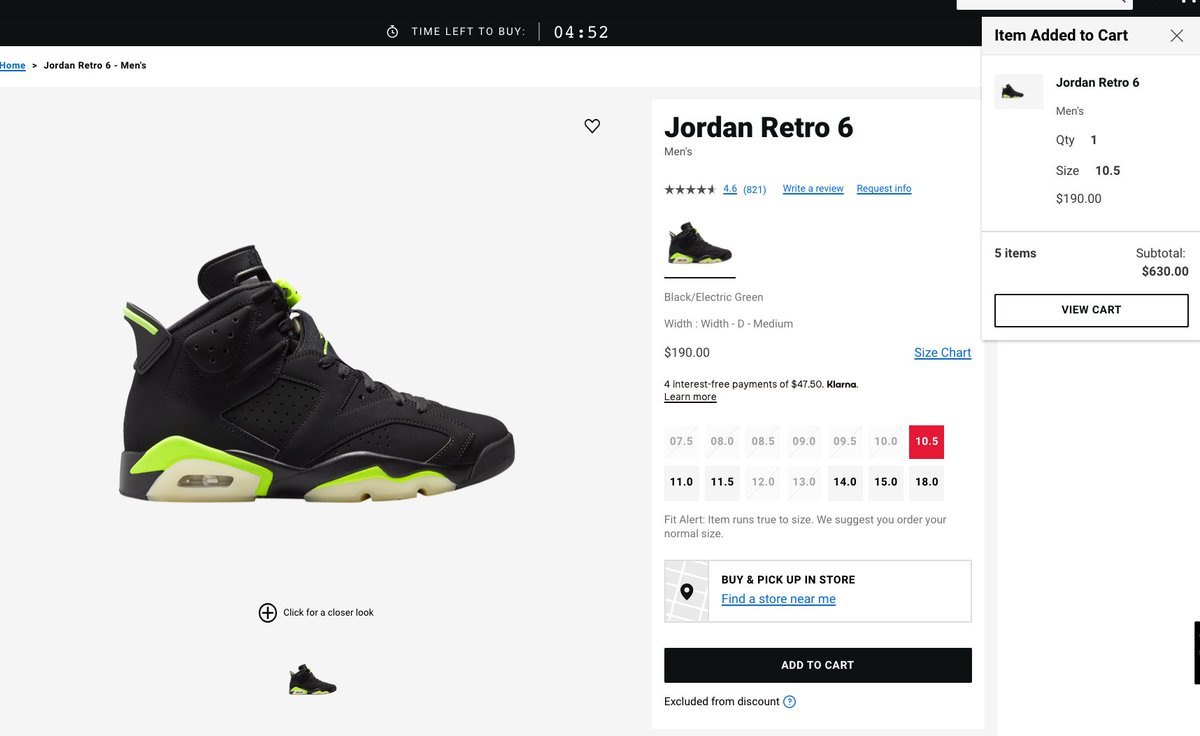 green and black jordan 6 footlocker