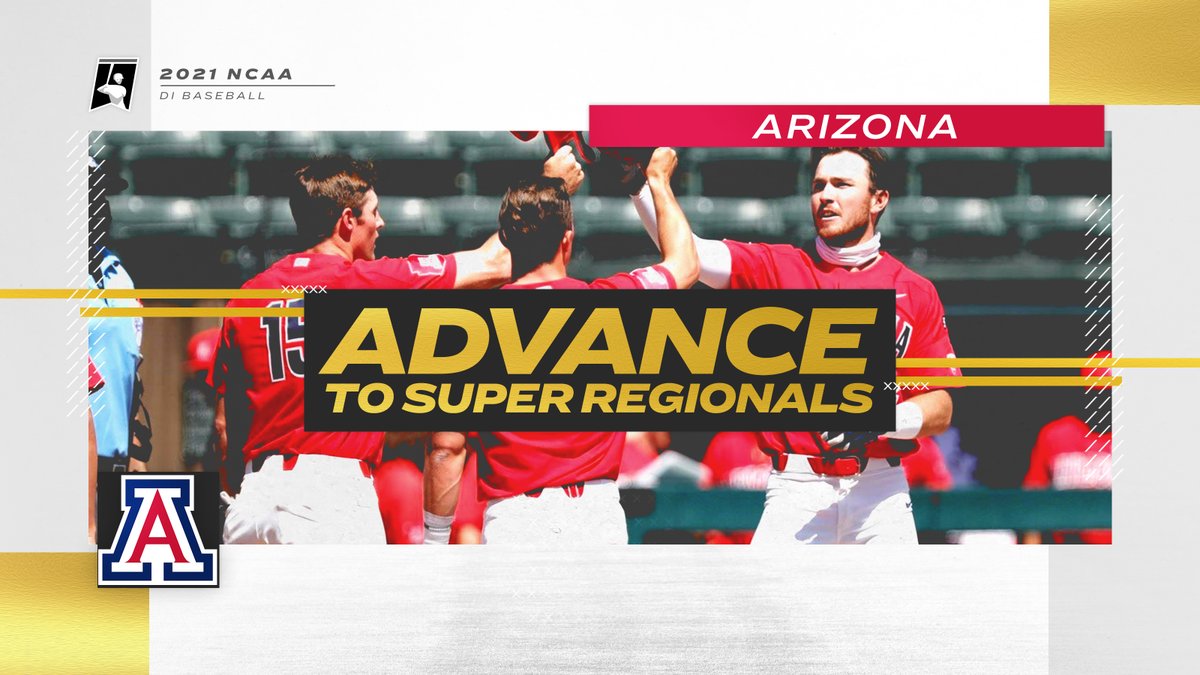 NCAABaseball's tweet photo. SUPER CATS‼️

Welcome to Super Regionals, @ArizonaBaseball.

#RoadToOmaha https://t.co/ufZaEs4a7G
