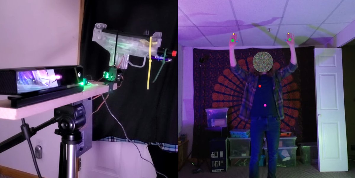 gzunigah's tweet image. Automated Sentry Turret For Your Secret Lab bit.ly/3uYwo8D #Kinecthacks #WeaponsHacks #arduino