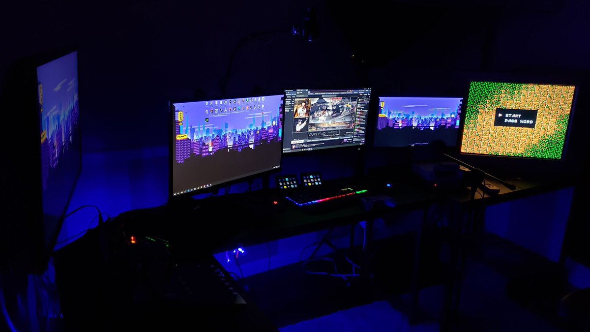 TheNEStalgic's tweet photo. Finally most of the way finished setting everything back up! Feels good with cool vibes &amp; the CRT is a really great addition.

Plus the extra desk was really needed. Things were getting cramped!

Now to plan the return to @Twitch under the new name. 👀
#RETROGAMING #Retro #stream https://t.co/anFIEc07o0