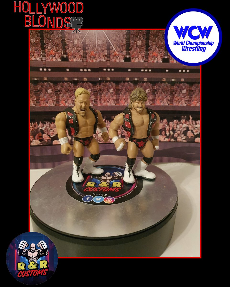 Hollywood Blonds completed for Customer 
#customtoys #hasbrotoys #wcwwrestling #retrowrestling #steveaustin #brianpillman