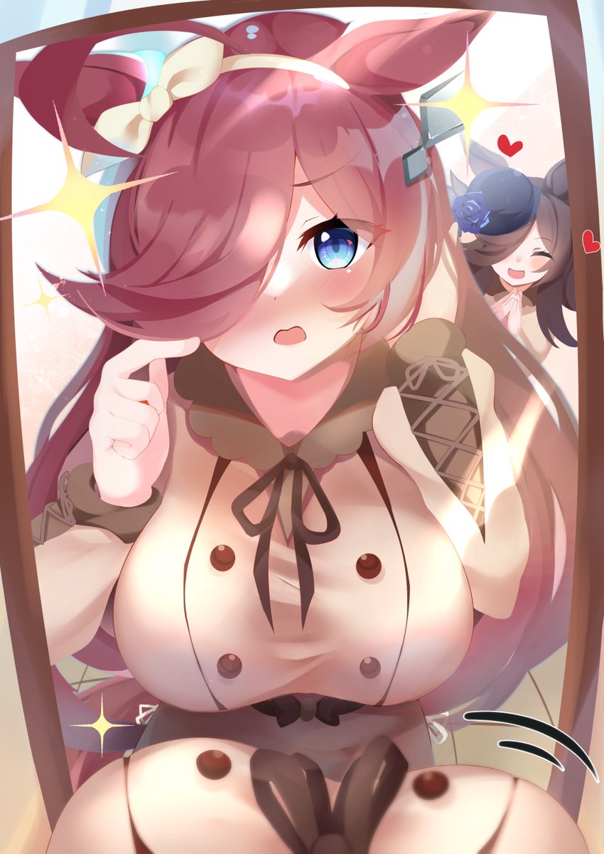 nagomidera's tweet photo. 「オペレーション：ペアルックをじっ、実行致します…（ブルボンさん…可愛い…）」 #ウマ娘 https://t.co/6VPD20gjHy