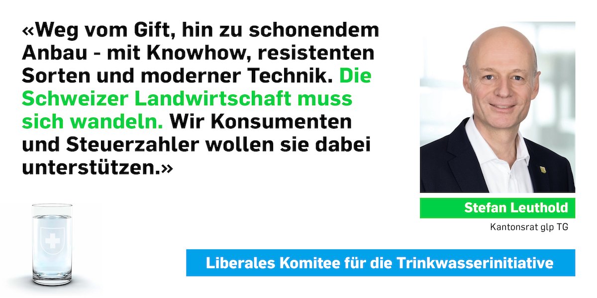 Genug Zeitspiel in der Landwirtschaftspolitik: Die #Trinkwasserinitiative ist pragmatisch umsetzbar und wird so zu einer Chance für die zukunftsorientierte Landwirtschaft. Darum Ja zur Trinkwasserinitiative am 13. Juni!

#Abst21 @glptg
