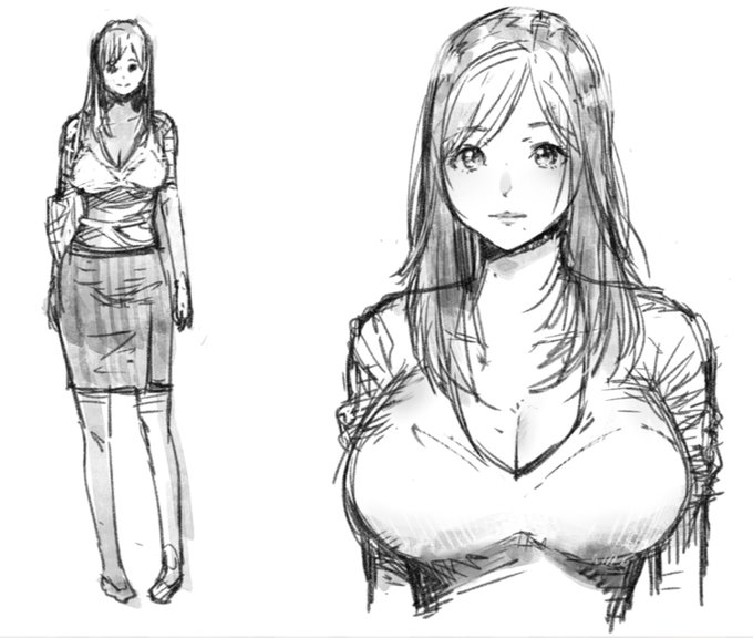 奥様の方キャラデザ 