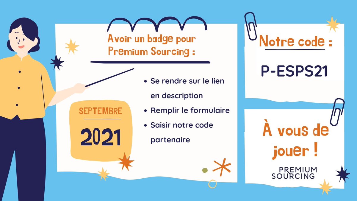 ES__Group's tweet image. 🤓 C'est l'heure de faire l'appel :
Qui a déjà son badge pour le prochain salon @premiumsourcing ?

👉Parce que nous avons hâte (d'enfin) vous retrouver et que nous vous avons préparé de nombreuses nouveautés, voici notre code pour commander votre badge : swll.to/H78f4A1