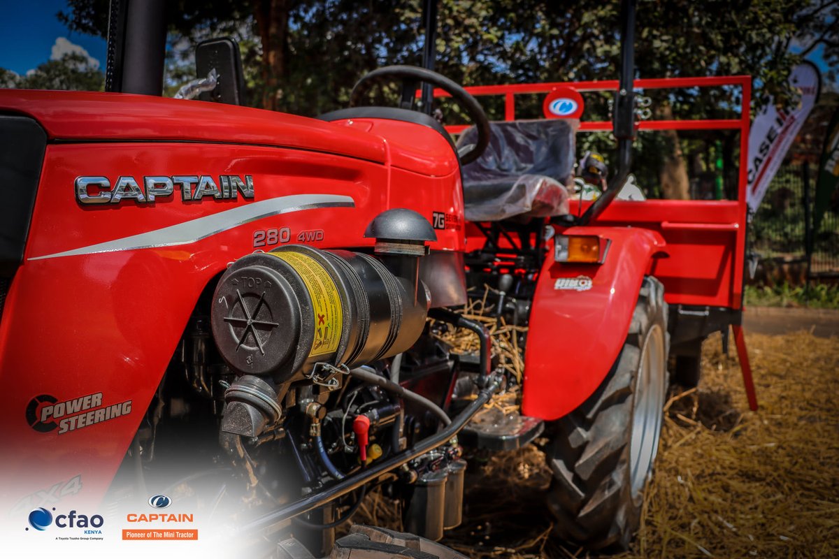 cfaokenyaltd's tweet photo. It is time for the mechanization of agriculture. Jump start your entry into agri-mechanization for your farm. Affordable to acquire & maintain, alongside its wide array of implements, #CaptainTractor is the way to go.
#BuildingSynergy #CaptainOfTheFarm https://t.co/Zvldxsx5yK
