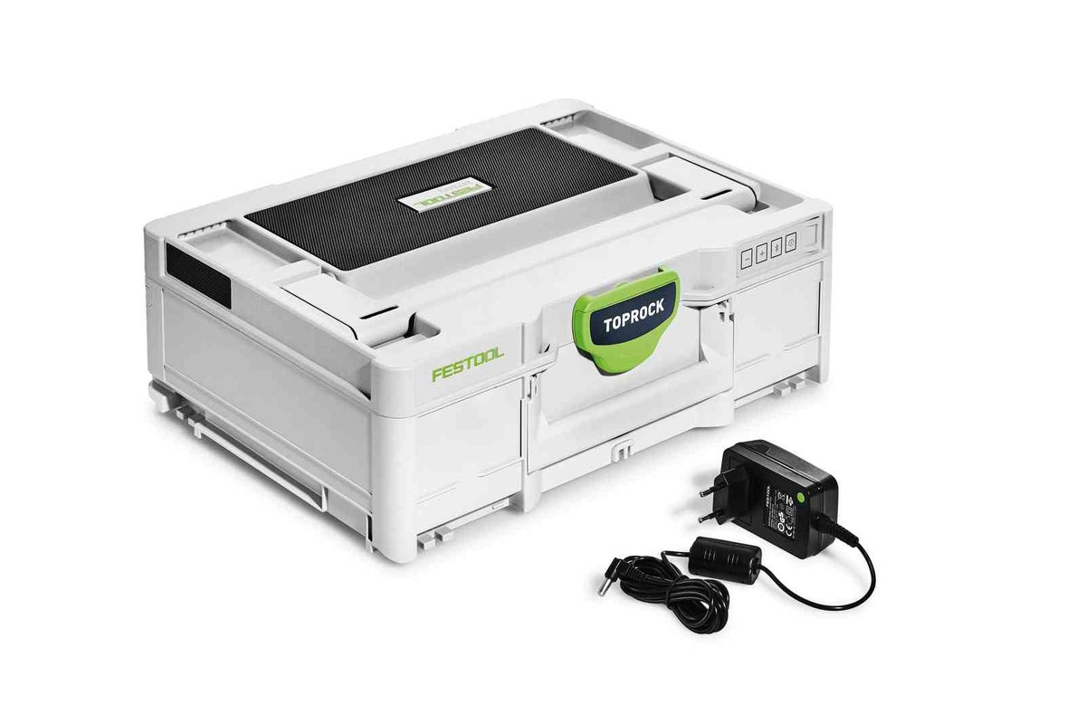 Probin_ppdrecht's tweet photo. Het nieuwe bandlid van de Festool Sound-familie heet TOPROCK.  De Bluetooth® speaker in het Systainer³-deksel verenigt alle voordelen van het Festool Systainer-systeem met een uitstekend geluid.   https://t.co/DV5UhoBujG https://t.co/yLIwhBbQpu