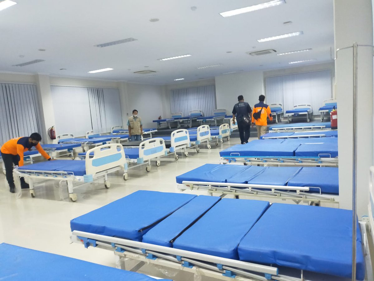 Usai IGD RSUD Rato Ebu Bangkalan dinyatakan ditutup dan kemarin sore sudah dibuka kembali akibat lonjakan kasus Covid-19, Pemprov Jatim bergerak cepat dengan mendirikan ruang transit karantina sementara di gedung BPWS kaki Suramadu Bangkalan.