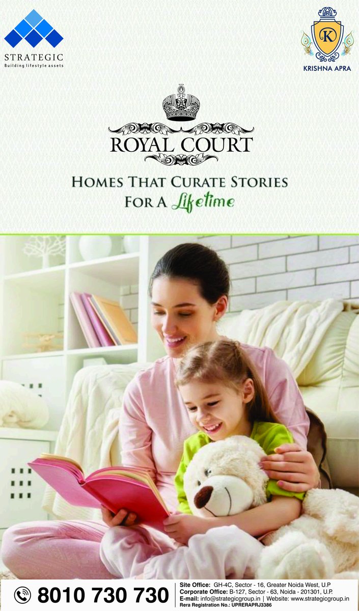 Home is the starting Place of Love Hope and Dreams..  #strategicgroup #RoyalCourt #krishnaapragroup #ReadyToMove ##dreamhomegoals #2and3bhkapartments #GreaterNoidaWest #yourownhome