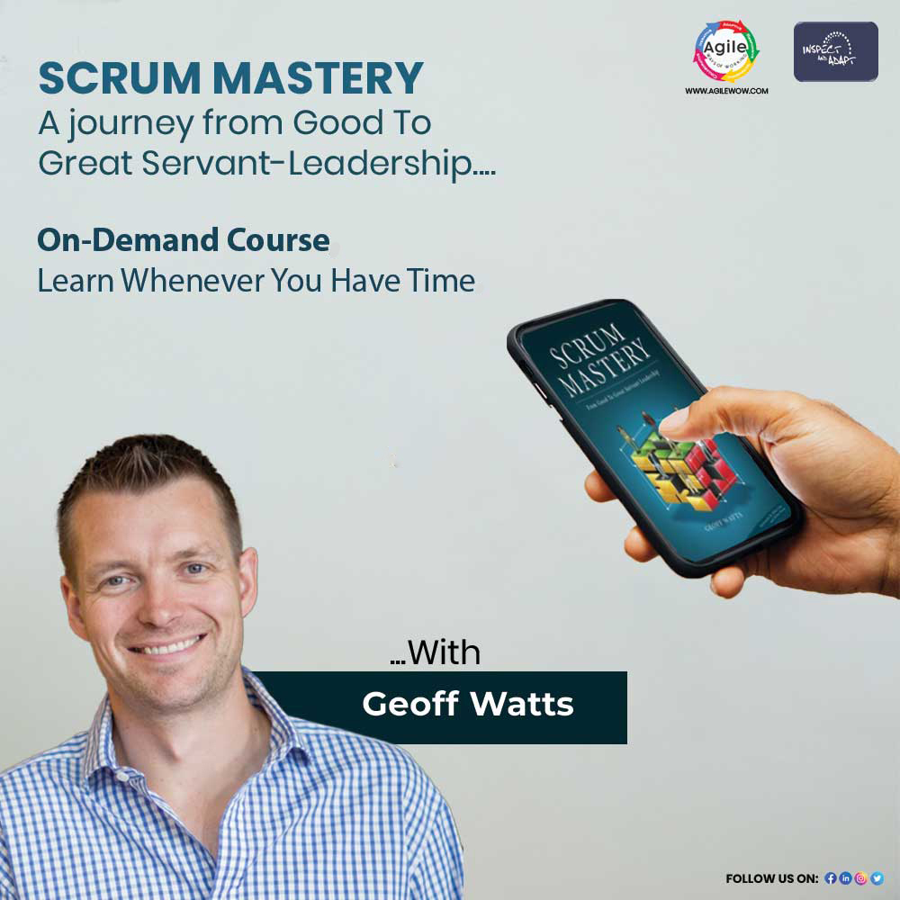 Explore what it takes to master the craft of being a Scrum Master and advance your skills to become a supremely effective servant-leader.

<a href="/geoffcwatts/">Geoff Watts</a>
<a href="/Iam_SanjaySaini/">Sanjay Saini</a>  
#agile #scrum #scrummaster #scrummastery #online