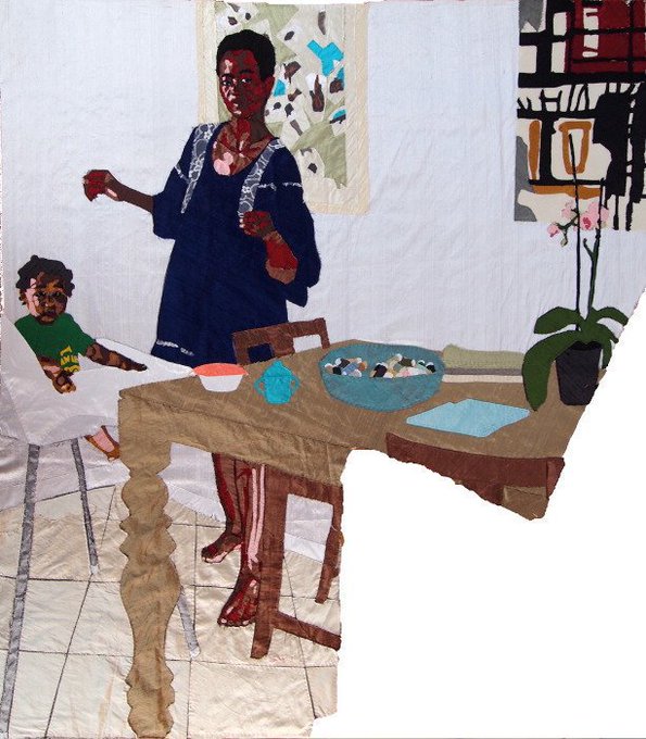 RT @womensart1: Malawi artist Billie Zangewa, Mother and child, 2015, silk tapestry #womensart https://t.co/uYvkNC6l7C