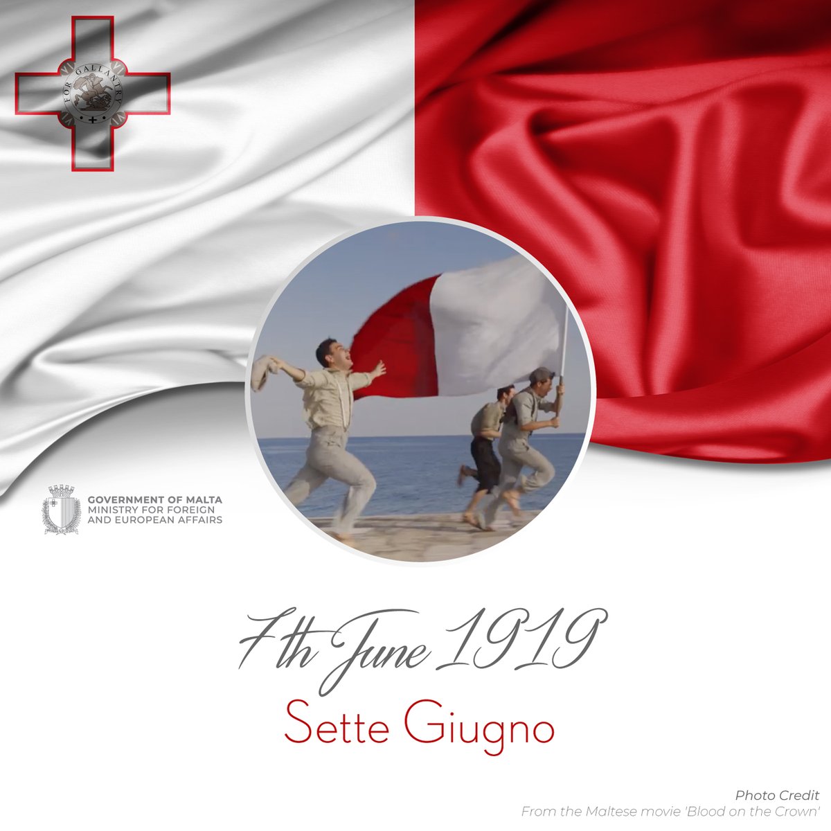 #Malta 🇲🇹 commemorates the 102nd anniversary of #SetteGiugno.

In remembrance to the lives lost during the riots of 7th June 1919, when the Maltese people revolted against the British, demanding a representative government for the island.
