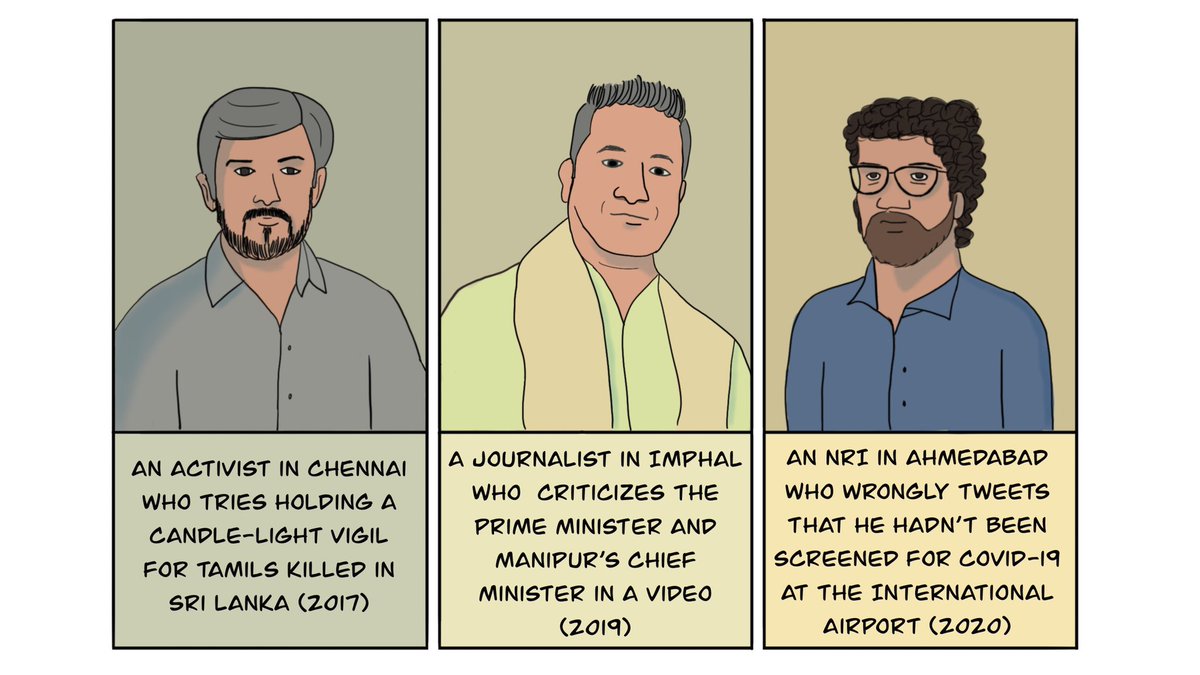 penpencildraw's tweet photo. The perverse world of Preventive Detention in India: a comic for @barandbench.

What connects these people? https://t.co/jsuOhVm5nQ