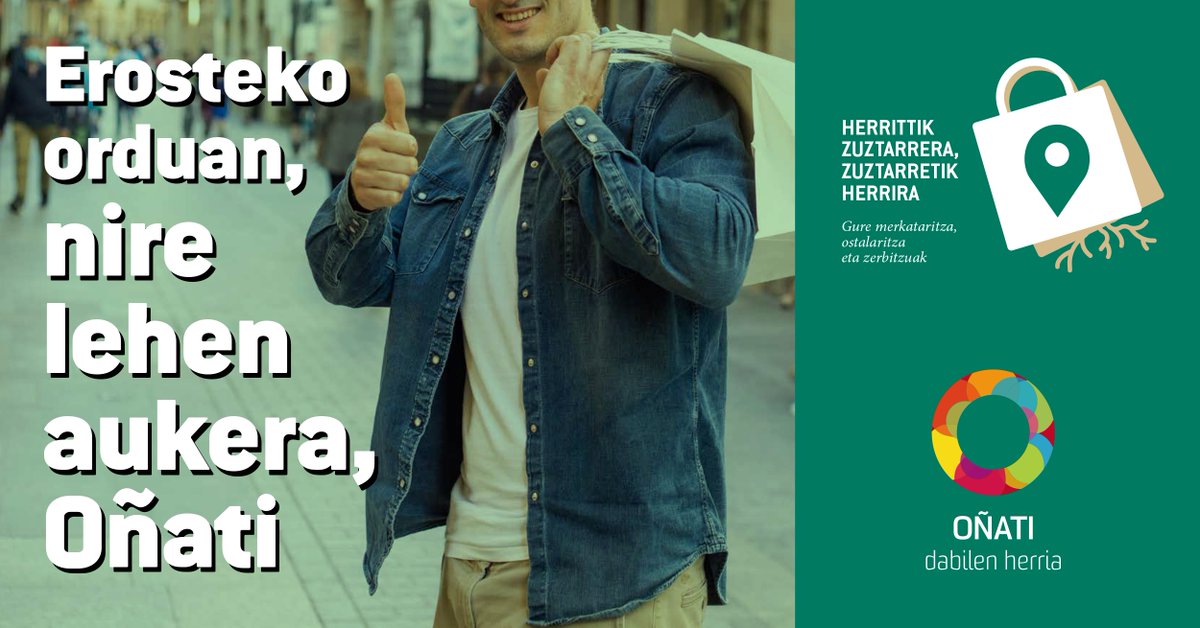 BerbiaOnati's tweet photo. Erosteko orduan, nire lehen aukera, Oñati
A la hora de comprar, mi primera opción Oñati
#erosioñatin #lehenaukeraoñati #oñatieskaintza #kalebizia #oñati #erosi #herritikzuztarrera #zuztarretikherrira
#compraenoñati #primeraopcionoñati #ofertaoñati #callesconvida #compra https://t.co/ZnLKOWOAnJ