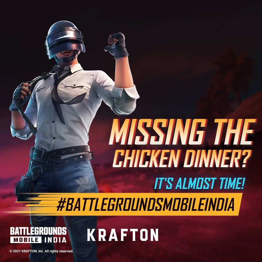 official_BGMI's tweet photo. It's almost time. Time for re-building memories, playing with your friends, and celebrating with chicken dinner! 🍗

Are you ready? Pre-Register Now 👉 https://t.co/GRvy26xfNR 

This is the only thing you need to do on time today! 😎

#PREREGISTERNOW #PREREGISTERKIYAKYA https://t.co/jCAugGBDpF