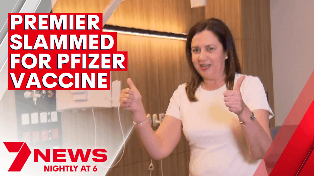 The Premier has been slammed for choosing the Pfizer vaccine so she can travel to the Tokyo Olympics. @AnnastaciaMP only received her first jab today, and will get her next just in time to head to the Games. youtu.be/v6XhAkVH64I <a href="/STitmus7/">Steve Titmus</a> #qldpol #COVID19 #7NEWS