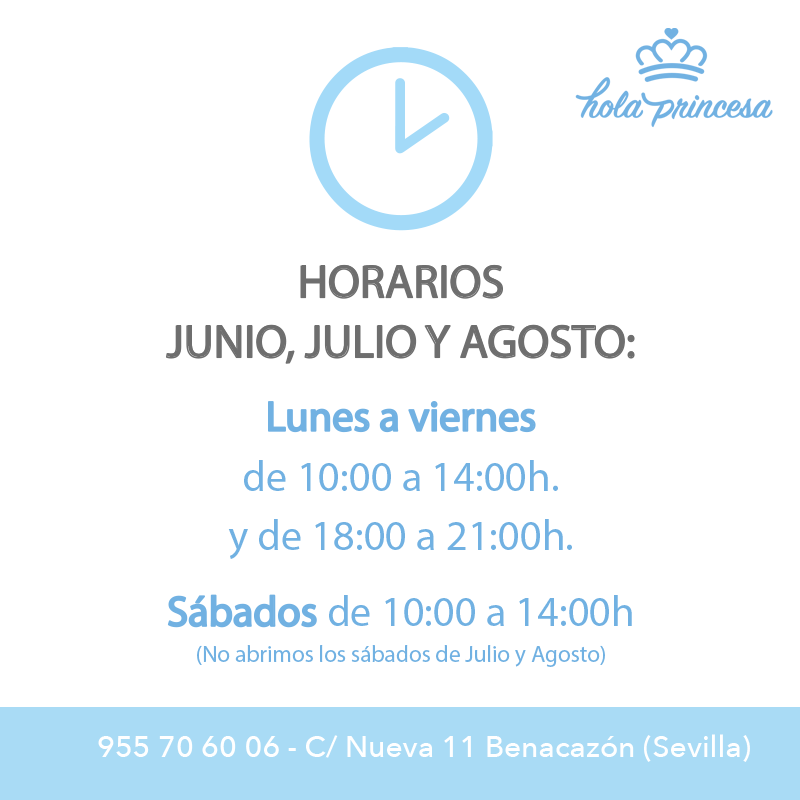 Aaaarrancamos la semana ⏱️ actualizando  los horarios de nuestra tienda bonita en estos meses calurosos 🔥 ¡Os esperamos princesas guerreras! 👑 ¡Feliz lunes!