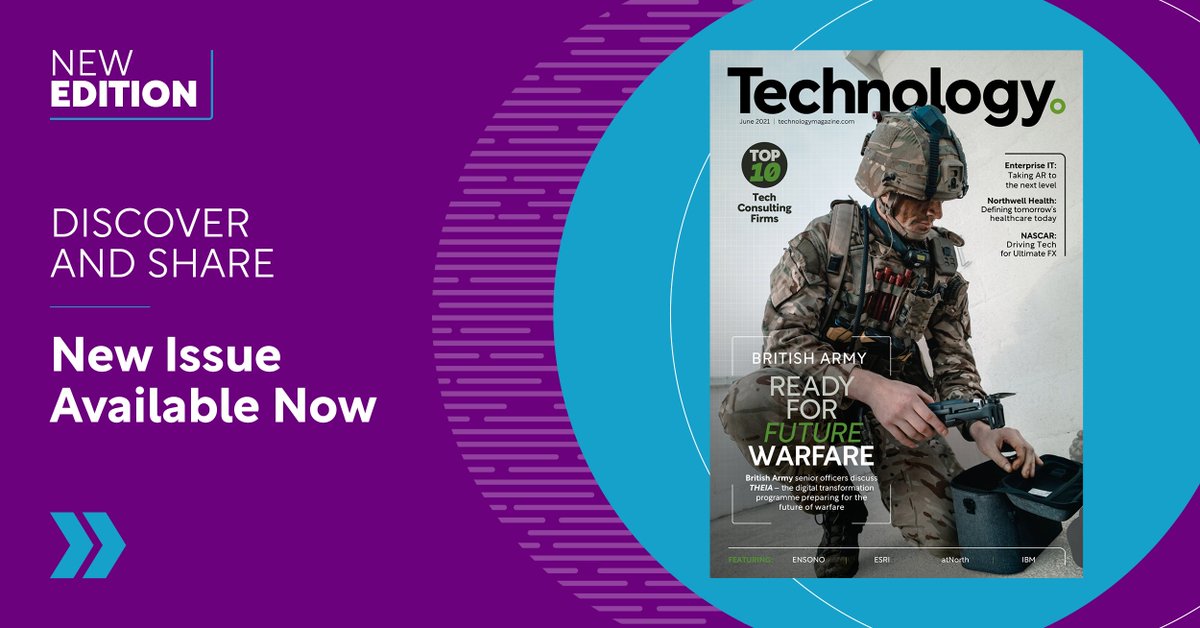 TechnologyMagBC's tweet photo. The latest edition of Technology Magazine is available NOW!!
Click below:  https://t.co/09N73Lm7Ln
Featuring exclusive insights from:
@BritishArmy
@NASCAR 
@Accenture  
@IBM 
@Cognizant 
@InfosysConsltng  
...and much more!
#technology #data #defence https://t.co/bicNJjsIWq