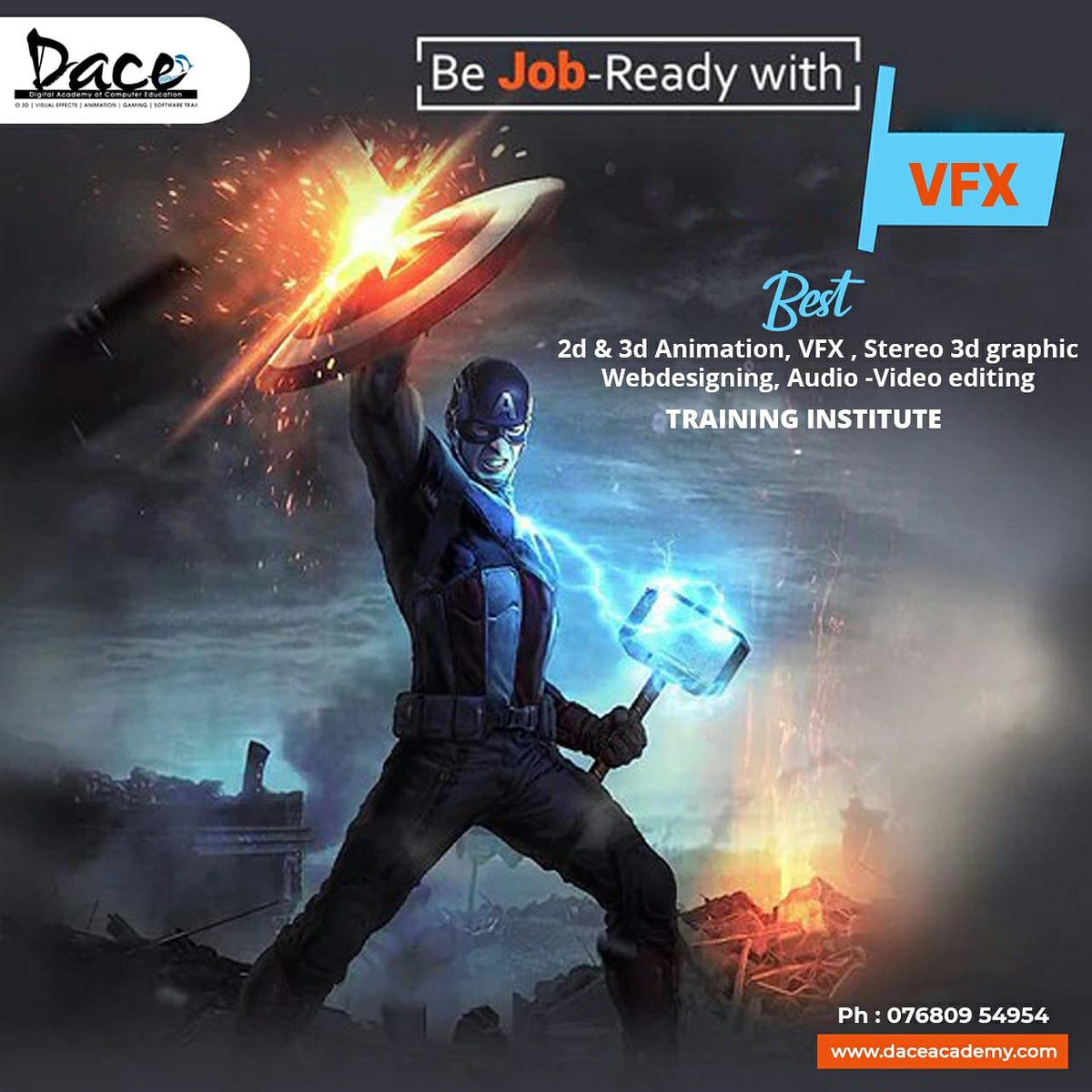 Dace_Academy's tweet photo. Best #Animation and #VFX training Centre in Vijayawada with best Animation industry placements, #multimedia and #animationfilmmaking courses. For more details visit our #academy at #vijayawada. or visit our site at:
https://t.co/LgHguaum6F
Or call us at 7680954954
#bestacademy https://t.co/3FDw014o0r