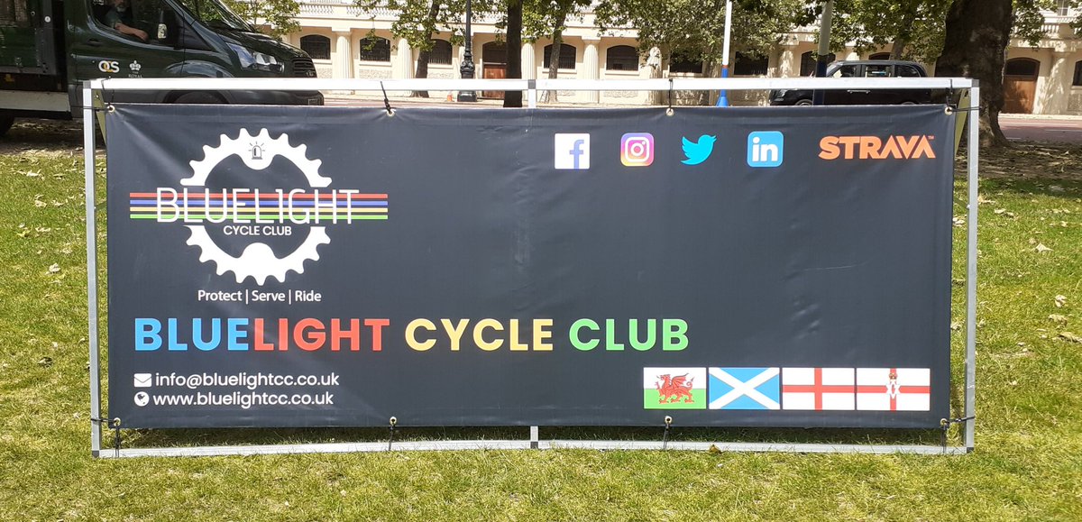 Riders from the @BluelightCC including <a href="/IamAustinHealey/">Austin Healey</a> <a href="/AndyGoode10/">Andy Goode</a> return to the <a href="/UK_NPM/">@NationalPoliceMemorial</a> after completing a 4-day #Charity ride for <a href="/UK_COPS/">COPS</a> <a href="/tpmt_org/">PoliceMemorialTrust</a> #HonouringThoseWhoServe #PoliceFamily
