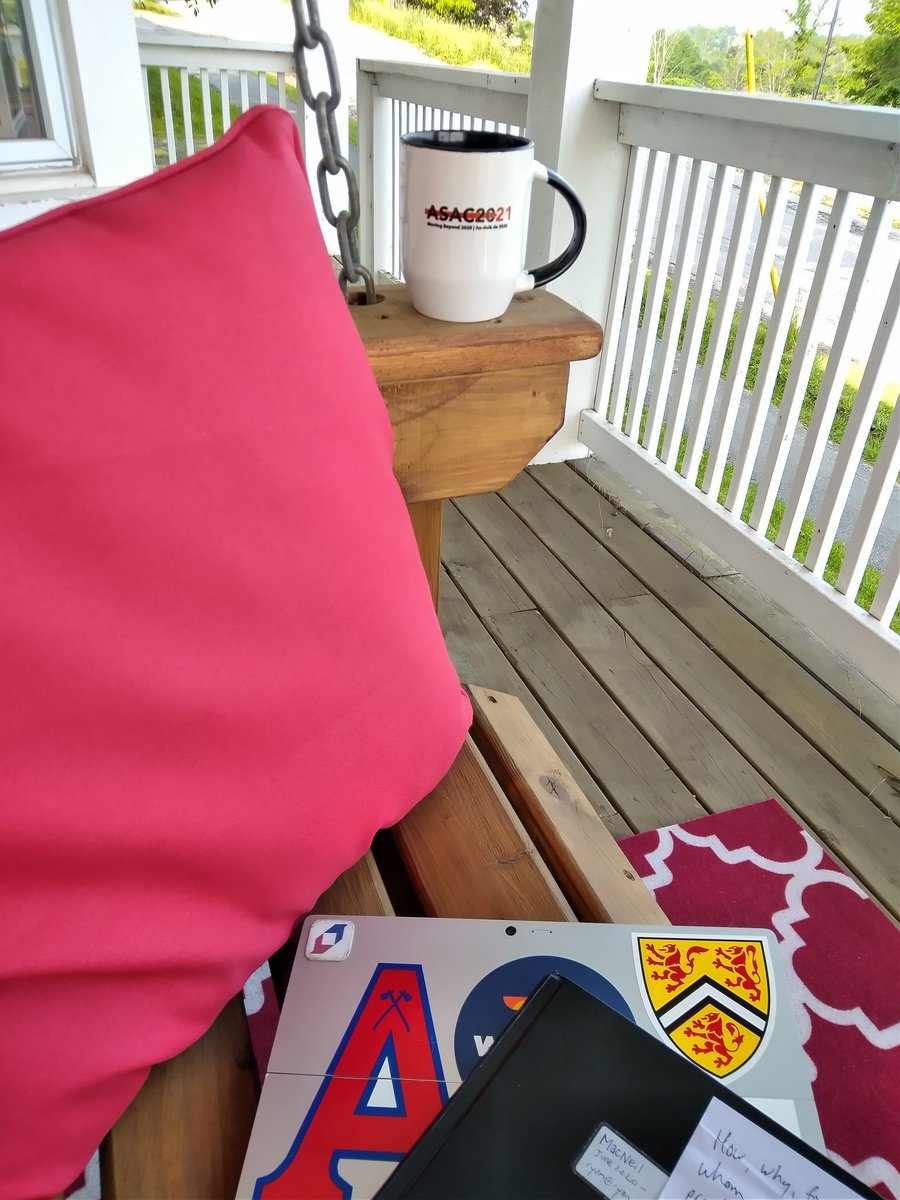 ryanmacneil's tweet photo. One week until Canada's national conference on business &amp; organizational research #ASAC2021, so I'm testing out my front porch conference venue! @ASACcanada https://t.co/SVy3akHcOu