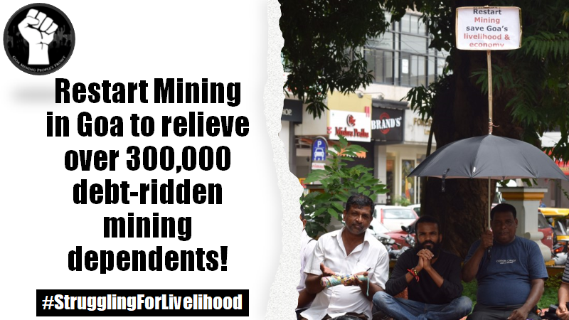 GoaFront's tweet photo. Ban on Mining in Goa has caused one it the State's biggest employers to stop its operations, causing loss of livelihood for over 300,000 people. #StrugglingForLivelihood #Mining #GoaMining #JusticeForLivelihood #SaveJobsSaveGoa #SaveGoanLivelihoods @BJP4Goa @NSawaikar https://t.co/cSyO0tVpT4