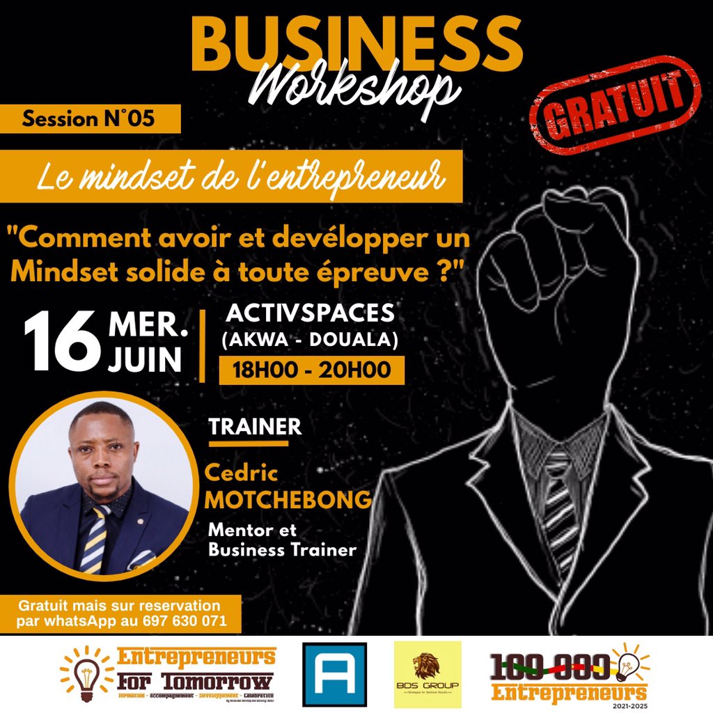 ActivSpaces's tweet image. À venir ce mois de #Juin dans votre Hub💡📱💻

1- Creative Hackathon by GIZ #PRADEC
2- Business Workshop, nouveau RDV 
3- Le retour des #TechDebate via l’outil space Twitter #ASspace 
4- Masterclass sur la propriété intellectuelle #ASmasterclass 

A vos agendas 📝, see you soon!