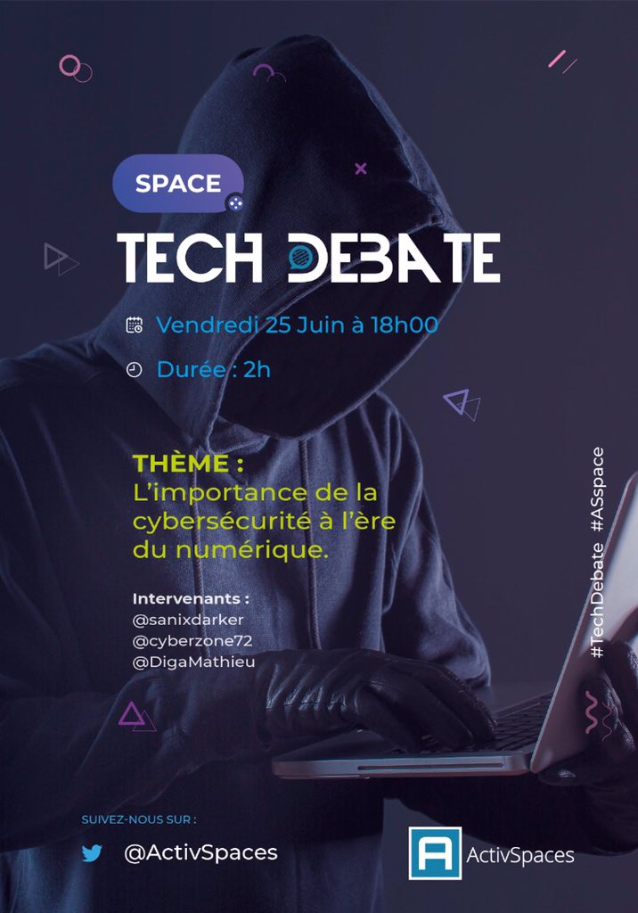 ActivSpaces's tweet image. À venir ce mois de #Juin dans votre Hub💡📱💻

1- Creative Hackathon by GIZ #PRADEC
2- Business Workshop, nouveau RDV 
3- Le retour des #TechDebate via l’outil space Twitter #ASspace 
4- Masterclass sur la propriété intellectuelle #ASmasterclass 

A vos agendas 📝, see you soon!