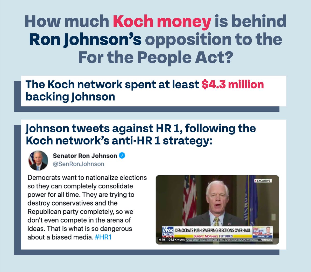 CREWcrew's tweet photo. Here's the Koch money fighting the For the People Act https://t.co/qTPzJA32K4