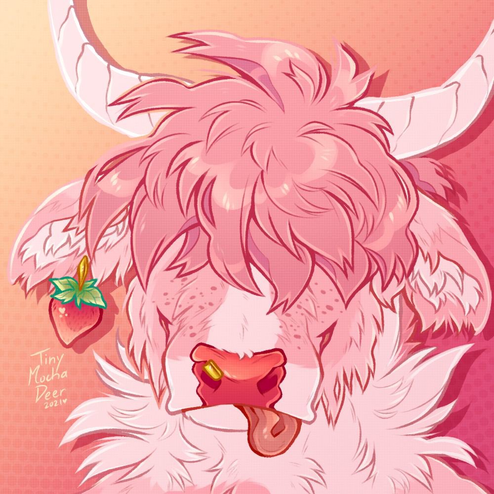 Клубничная корова рисунок