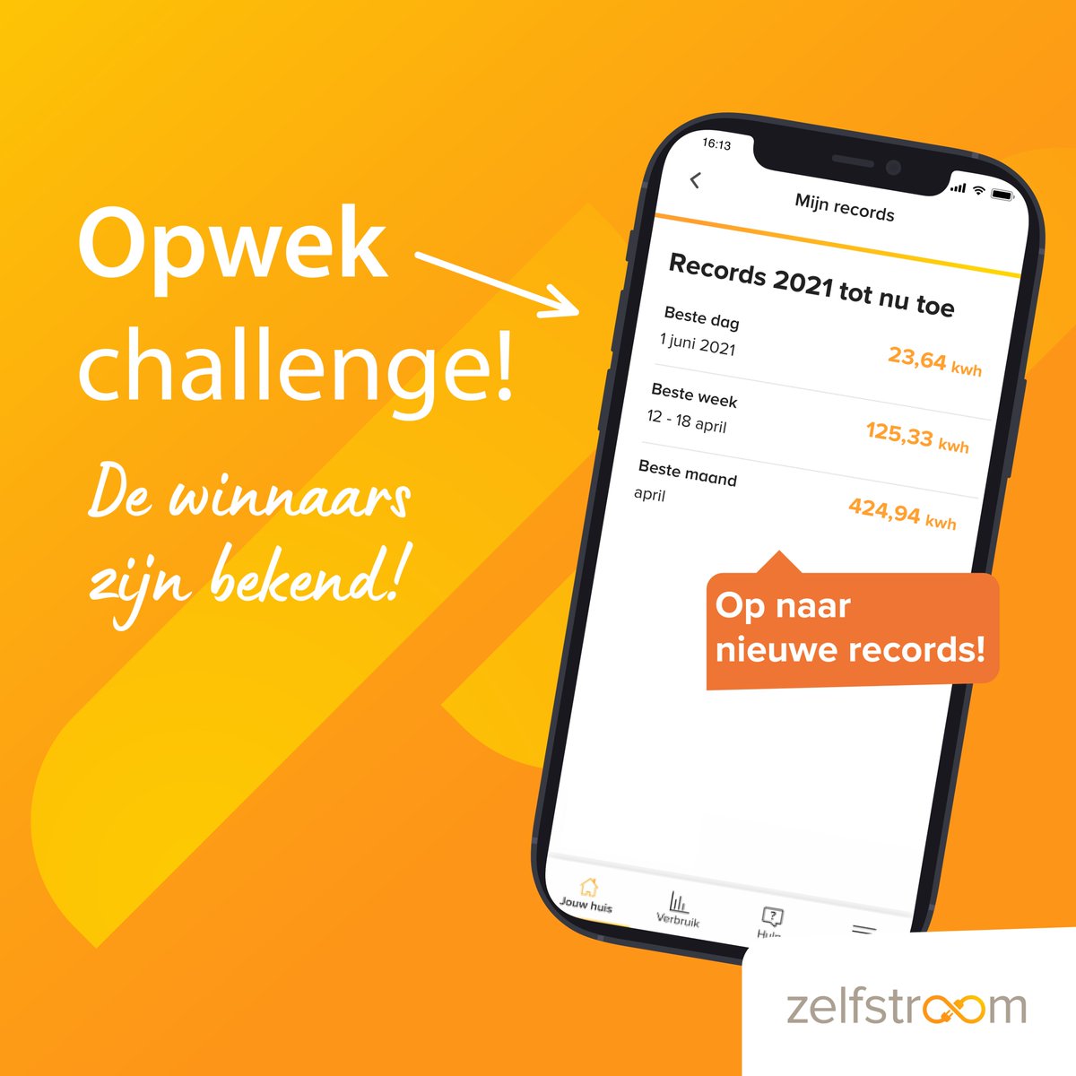 Wauw! Wat een opwek de afgelopen week! ☀️ Maar liefst 346 Zelfstroom klanten deden mee aan de opwek challenge! Daaruit zijn 20 winnaars geselecteerd, die inmiddels van ons een berichtje hebben ontvangen. Gefeliciteerd! #daarkrijgjeenergievan #zelfopgewekt met #zelfstroom