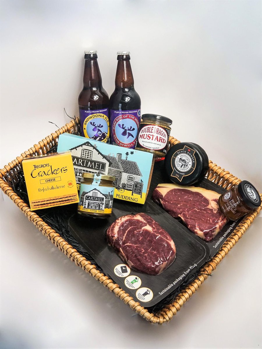 We have got the perfect gift for #FathersDay From our amazing organic steaks to toffee pudding and delicious Welsh cheese and chutney to some of the best Welsh beer our Father's Day Box is sure to hit the spot. (All for £50) Full details here: rhug.co.uk/product/rhug-e…