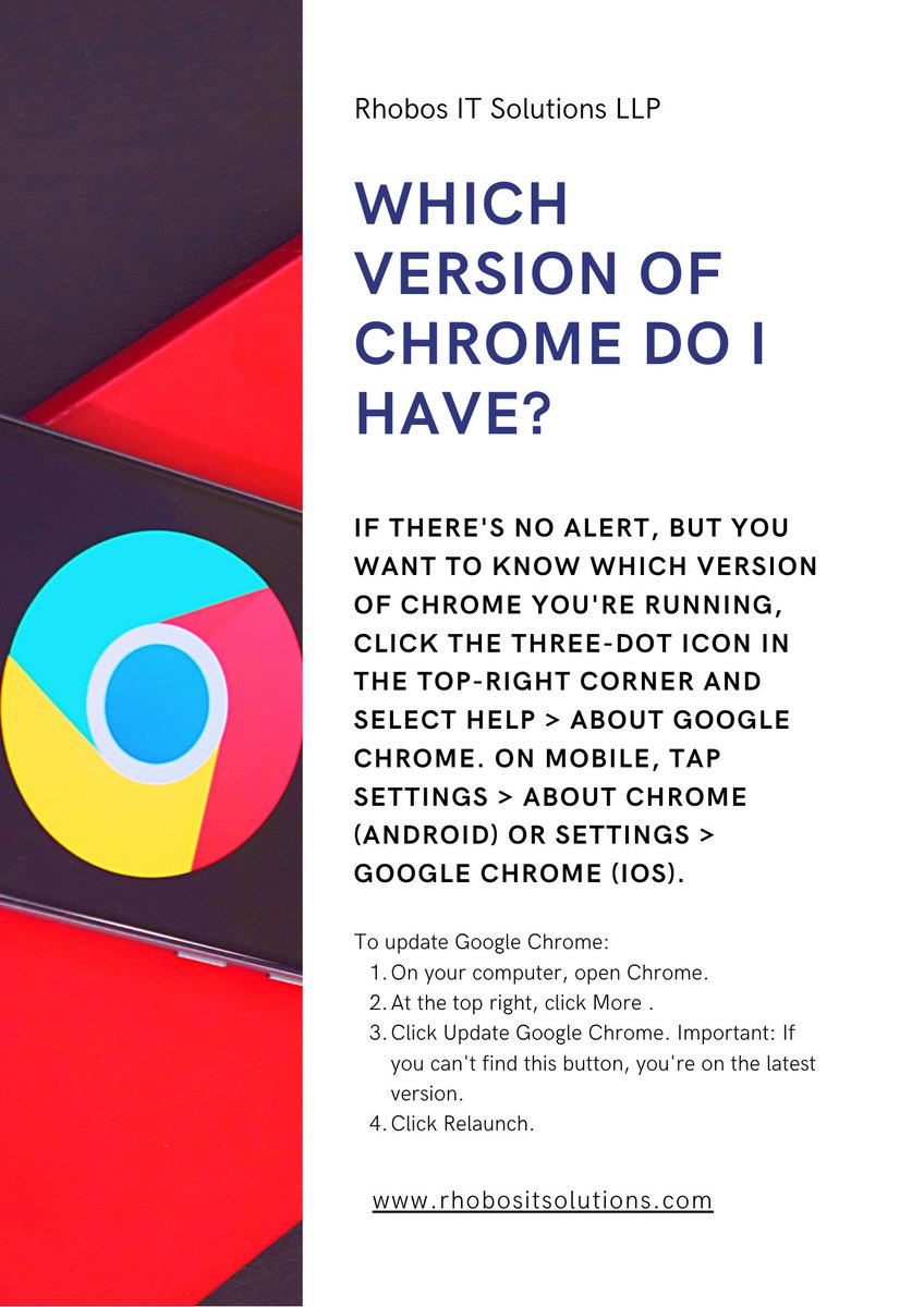 rhobositsolutio's tweet image. Which Version of Chrome are you On? Learn more.....

#ChromeBrowser #BestBrowser #FastBrowser #GoogleBrowser #LatestBrowser #TechnicalGuide