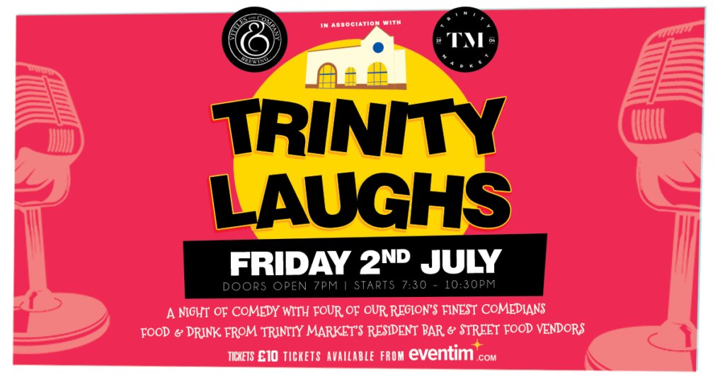 Visit Hull (@visithull) on Twitter photo It's time for a good laugh! <a href="/TrinityMarket1/">Trinity Market Hull</a> will play host to some of the region’s finest comedians, each Friday in July starting July 2nd, as the hilarious Trinity Laughs returns for 2021!
Don't miss out, book your tickets now: loom.ly/VtWy230 It's time for a good laugh! <a href="/TrinityMarket1/">Trinity Market Hull</a> will play host to some of the region’s finest comedians, each Friday in July starting July 2nd, as the hilarious Trinity Laughs returns for 2021!
Don't miss out, book your tickets now: loom.ly/VtWy230