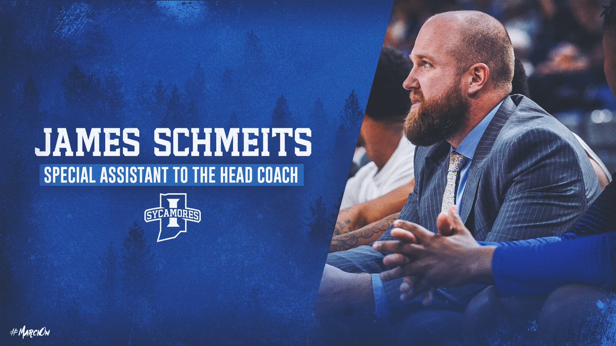 IndStAthletics's tweet image. A familiar face returns to Sycamore Basketball. Welcome back James Schmeits!