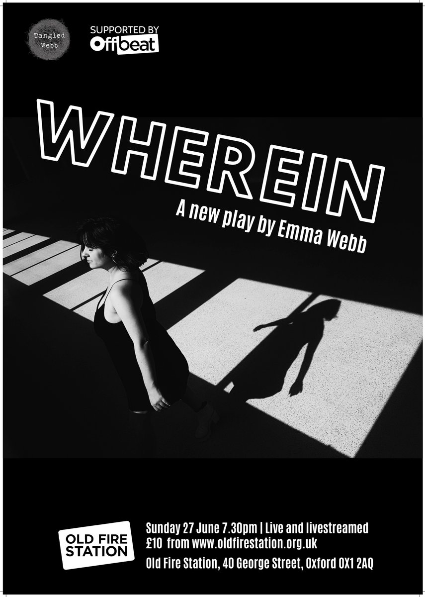 Don't say we didn't warn you. Limited 'in real life' tickets but also available to livestream. 

'James and Eva are stuck. They need to move on, but first they have to pack up this house. Unable to speak truthfully in their own voices they proceed with caution.'

#newwriting #OTM