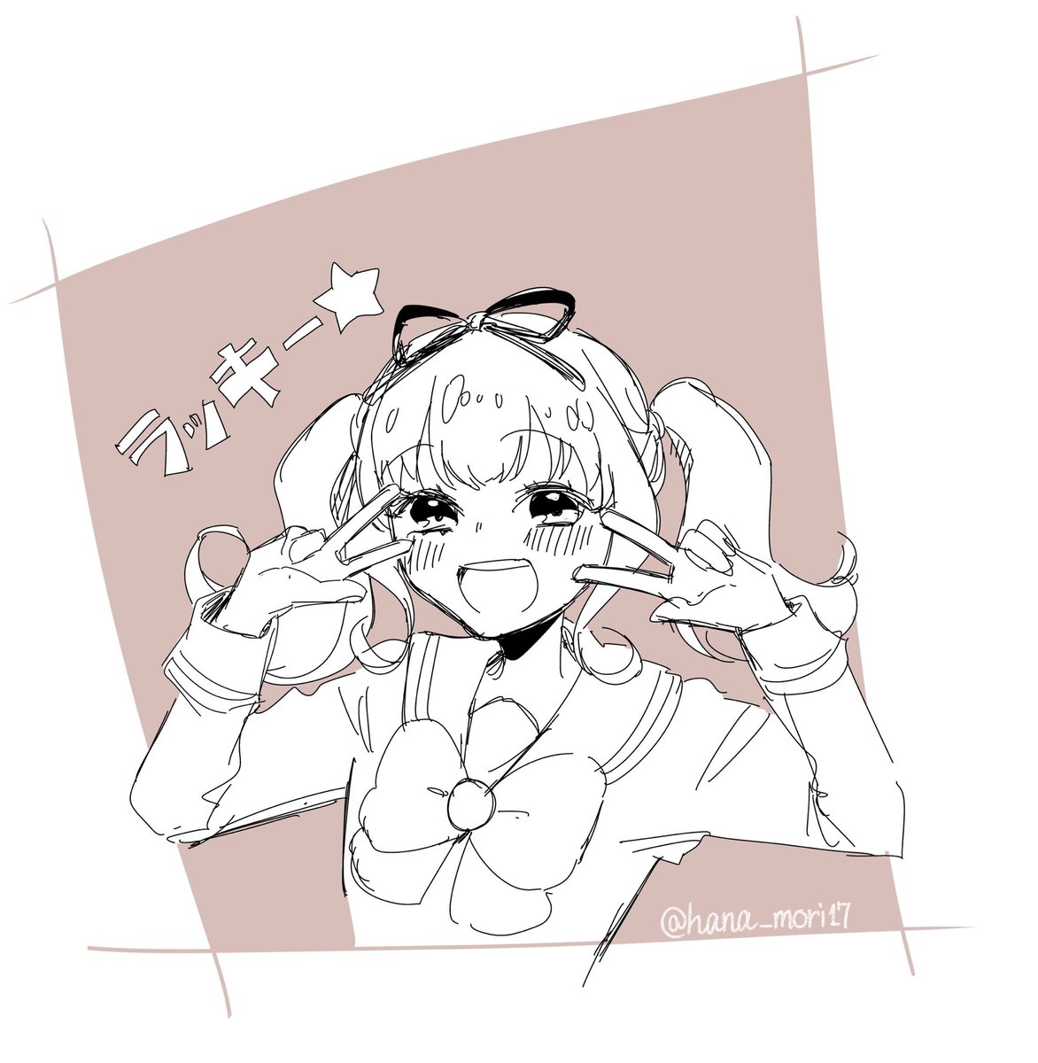 アイカツオンパレードの見れてなかった回を見つつ描いた絵(+おまけ) 