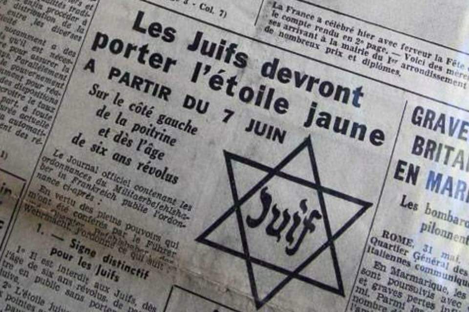 Fondation Shoah on Twitter: "#CeJourLà Le 7 juin 1942, le port de l'étoile  jaune devient obligatoire, en zone occupée, pour tout Juif de plus de 6 ans,  suite à une ordonnance allemande