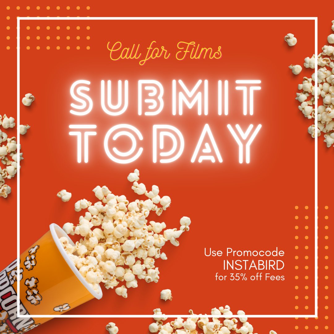 📣 CALL FOR FILMS ✨ Submit Today via FilmFreeway 🏆 Use PromoCode - INSTABIRD for 35% Off Fees 🔗 SUBMIT NOW ▼▼▼ Filmfreeway.com/blackbirdfilmf… #Blackbirdfilmfest #Callforfilms #Filmfreeway #SubmitToday #Filmfestival #NewYork #DeadlineSoon #Discounts #Promotion @FilmFreeway