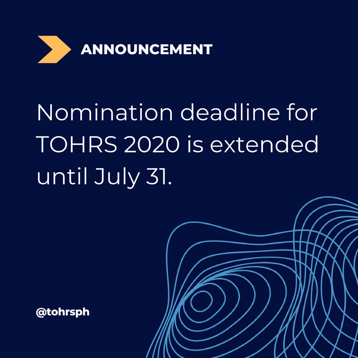 tohrsph's tweet photo. For more information and application process, please do not hesitate to contact us through the following: tohrsph@gmail.com, (Mobile) 09164591678 | (Landline) 02-75074584. 

Download links:
Call for Nominations: https://t.co/KgrAriDQF5
Nomination Form: https://t.co/Za7tM7li4S https://t.co/LqC4m9VgDI