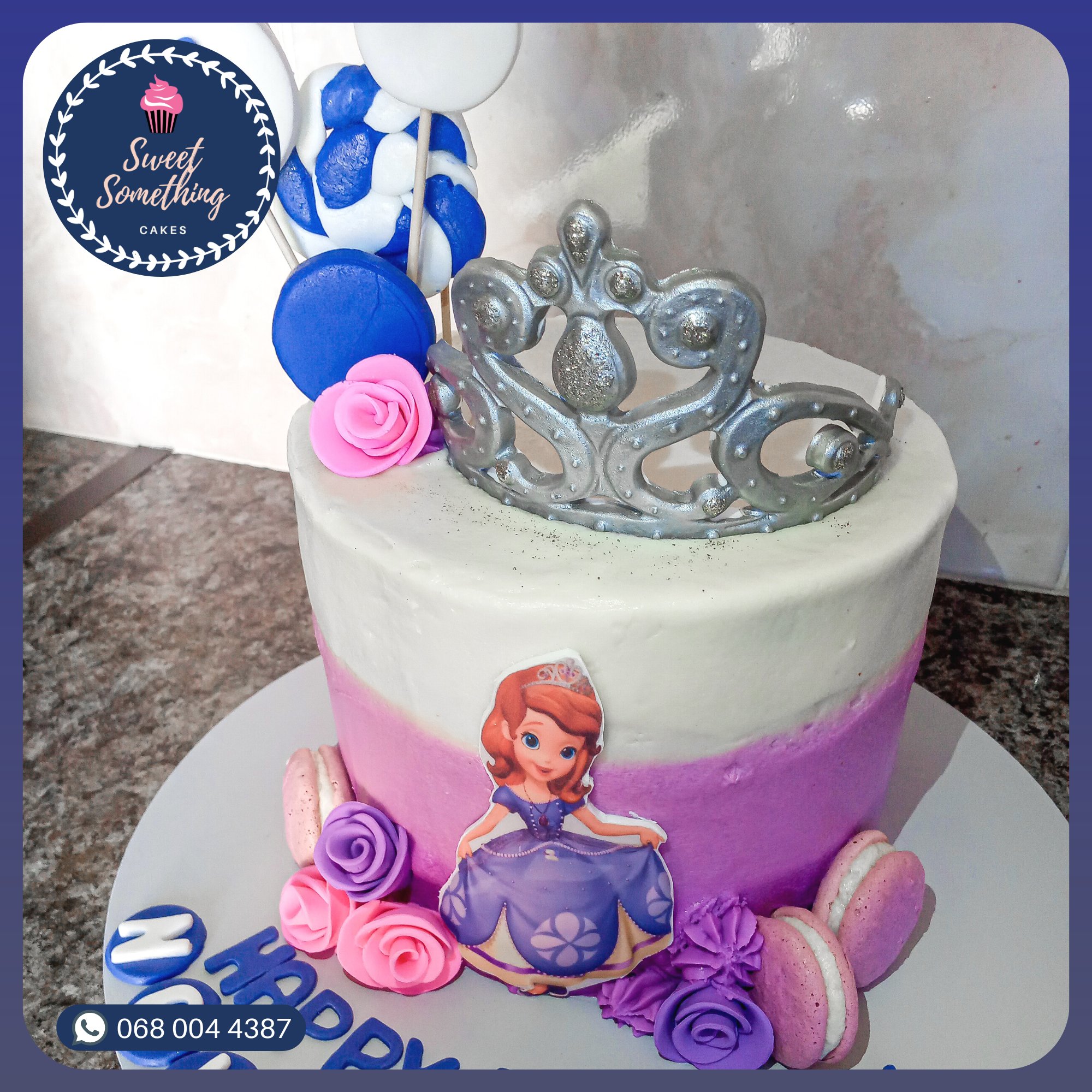 Sweet Something Cakes Every Princess Deserves A Sofia The First Crown On Their Cake And We Made Sure Nokukhanya Felt Like A Princess On Her Special Day Whatsapp 068 004