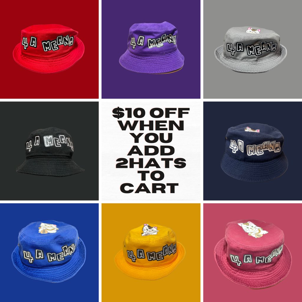 4AMeans's tweet photo. @maircrushmonday ✨Now Accepting #ShopPay !

🛍SHOP TODAY!

📲/💻: https://t.co/dGiyOk3YPA (Link in bio.)🛒 

🎟✨: [Use Promo Code: “2021” : 10% off OR add 2 #BucketHats to your cart for $10 Off.]

#Atlanta #4AM #4AMeans #Manekineko https://t.co/4dWU3BfVZ9