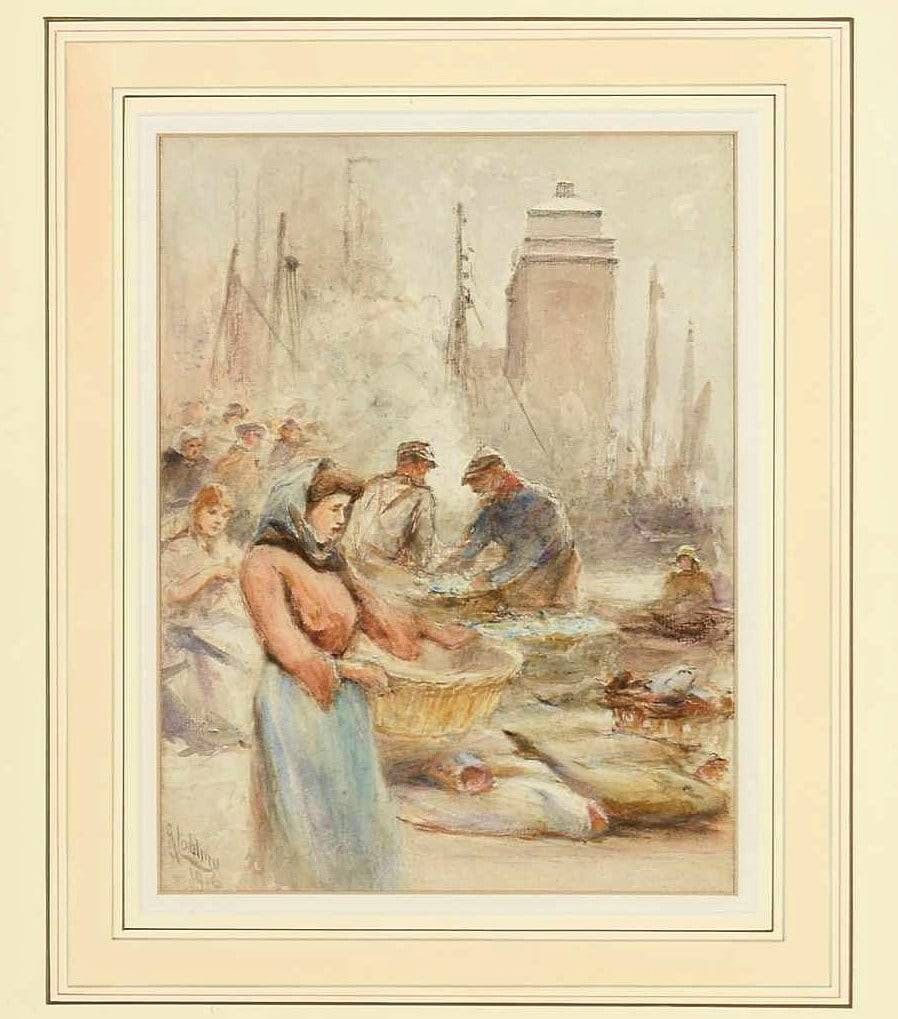 david1hirst's tweet photo. ⏳ just 24 hours before this historic (1916) painting of the Fish Quay #NorthShields comes up for sale. Any further support for the crowdfunder wld be fab. Thank you. Info here: https://t.co/miAHL1FrMu  @coble_and_keel @YourFishingNews @Hendrover @NorthTyneLibs https://t.co/P0itOjnTST