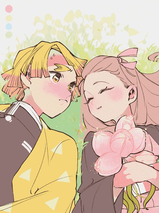 タケノコさんがTwitterに投稿した我妻善逸(鬼滅の刃)のイラスト。