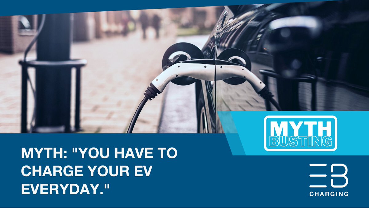 blinkchargingUK's tweet photo. Today’s #MythBustingMonday is: you have to charge your EV every day.

@Gill_Nowell from @EVAEOfficial highlighted in her @JeremyVineOn5 interview that if you travel the UK average of 28 miles a day, most new models will only need charging every 1-2 weeks.

#EVs# electriccars https://t.co/Ek8AxWlMB4