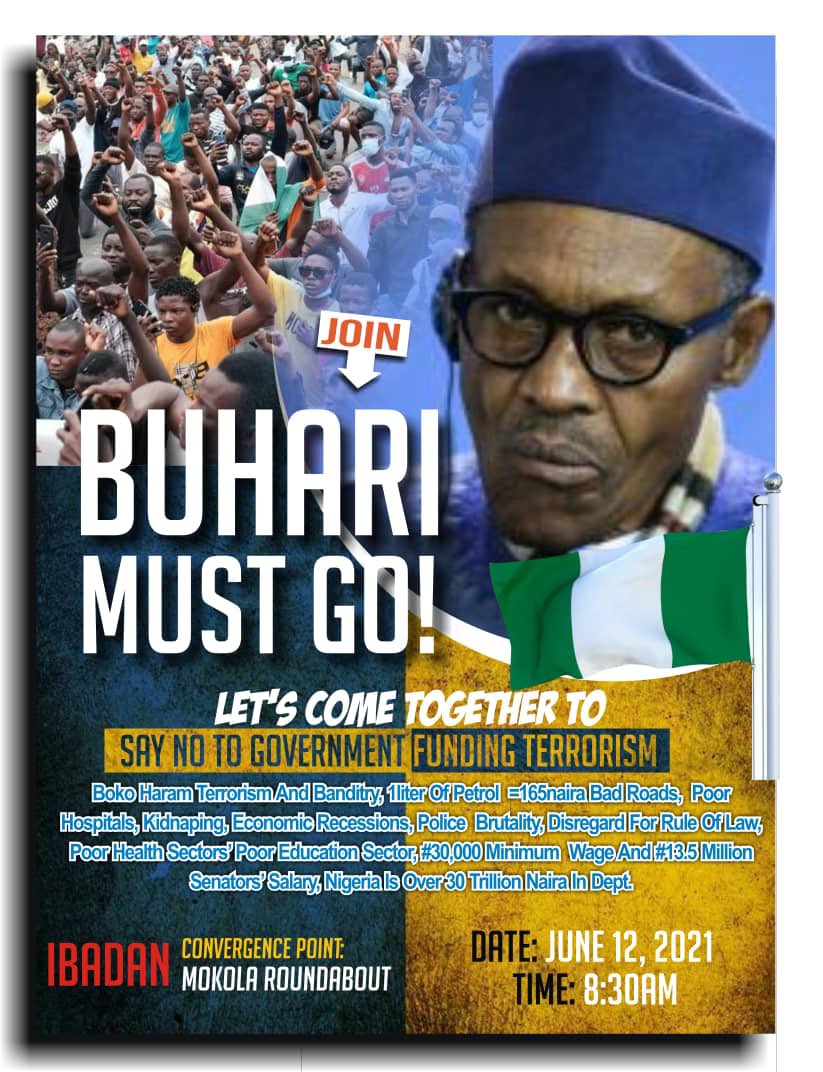 sowore's tweet photo. Good Morning Oppressed Citizens of Nigeria: Thank you all for keeping it on! We are now 7 days away from a decisively unstoppable struggle to end tyranny, cruelty and impunity of the @MBuhari regime. It has become a generational task. Keep mobilising #June12Protest #Buharimustgo https://t.co/4IwHYvmGKd