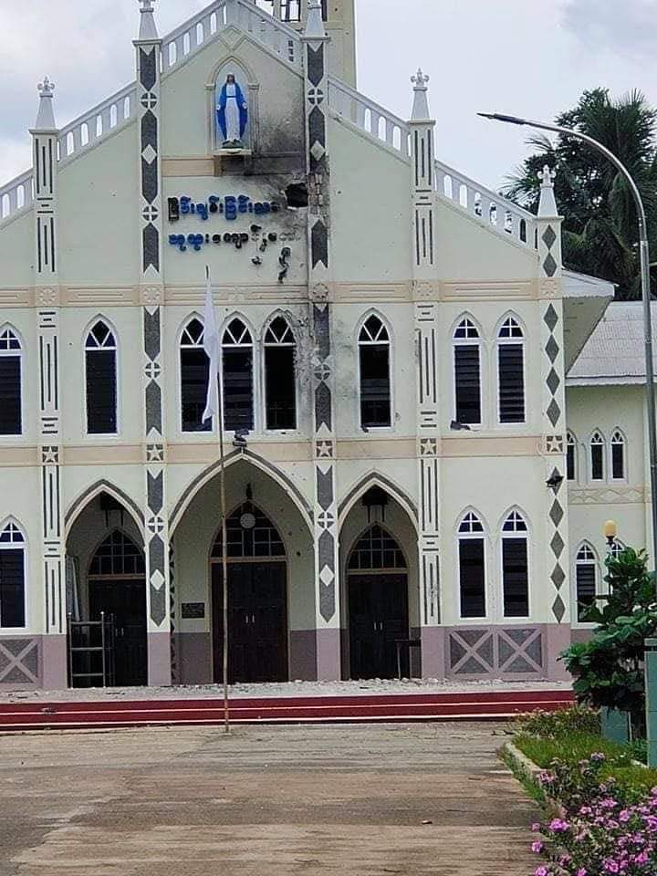 Nan Su Mon Aung(Hsu Mon Phoo Phoo) (@nansumonaung) on Twitter photo Junta has no respect for any religions. ChristianJelobo Prayer Temple in Phekon, another temple in #Demoso were damaged by juntaâs heavy artillery shells last night. Locals have to dig bomb shelters.
<a href="/SAdamsR2P/">Simon Adams</a> <a href="/aapp_burma/">AAPP (Burma)</a>
<a href="/freya_cole/">Freya Cole</a> <a href="/Pontifex/">Pope Leo XIV</a>
#June7Coup #WhatsHappeningInMyanmar Junta has no respect for any religions. ChristianJelobo Prayer Temple in Phekon, another temple in #Demoso were damaged by juntaâs heavy artillery shells last night. Locals have to dig bomb shelters.
<a href="/SAdamsR2P/">Simon Adams</a> <a href="/aapp_burma/">AAPP (Burma)</a>
<a href="/freya_cole/">Freya Cole</a> <a href="/Pontifex/">Pope Leo XIV</a>
#June7Coup #WhatsHappeningInMyanmar