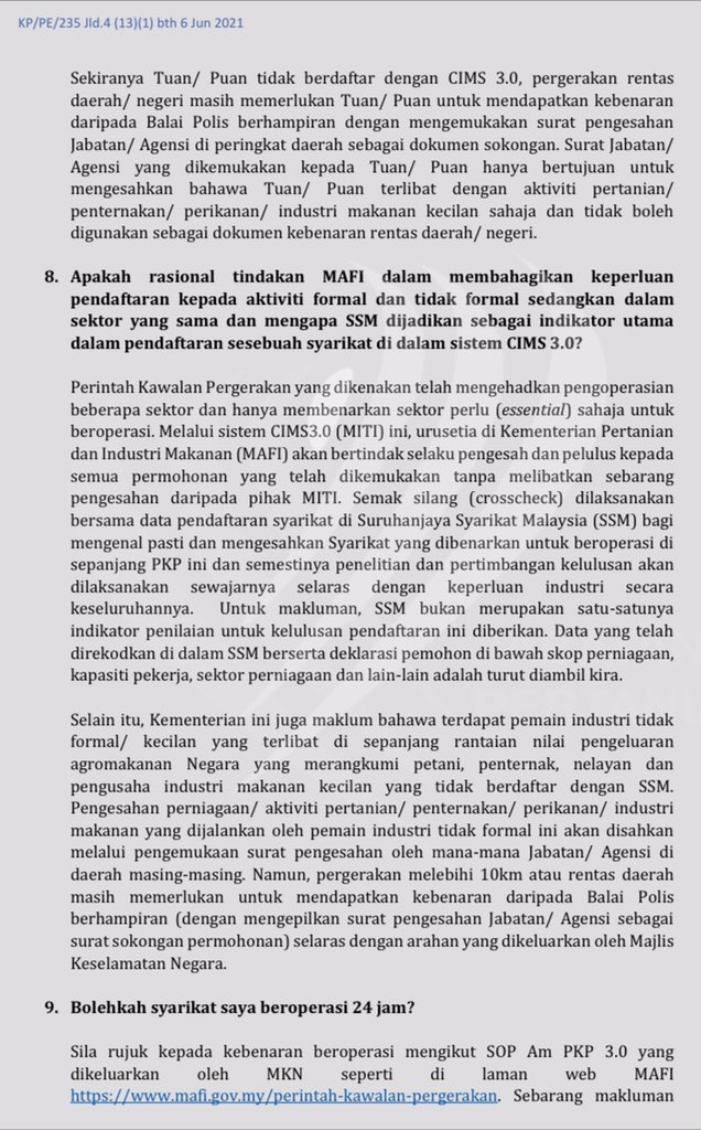 myDOA_HQ's tweet image. FREQUENTLY ASKED QUESTION (FAQ) BAGI PEMOHONAN PENDAFTARAN COVID-19 INTELLIGENT MANAGEMENT SYSTEM (CIMS) 3.0 DI BAWAH Kementerian Pertanian dan Industri Makanan

#myDOA
#PKP3