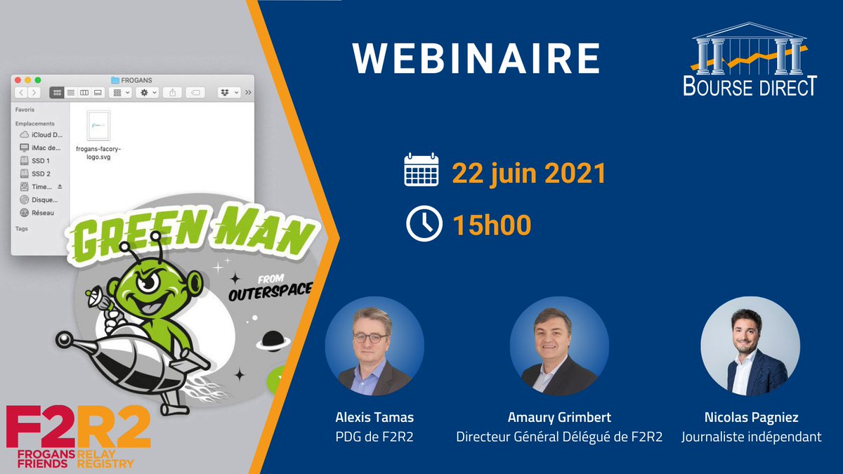 DirectDirigeant's tweet photo. [WEBINAIRE]
Pour rappel, les dirigeants de la société #F2R2 vous convient à un #webinaire en partenariat avec @boursedirect demain à 15h00 dans le cadre de leur levée de fonds !
Inscription gratuite ici 👉 https://t.co/KOX8irg2fZ
#BourseDirect #Forgans #internet #web #actionnaire https://t.co/HH5XjbHnoP
